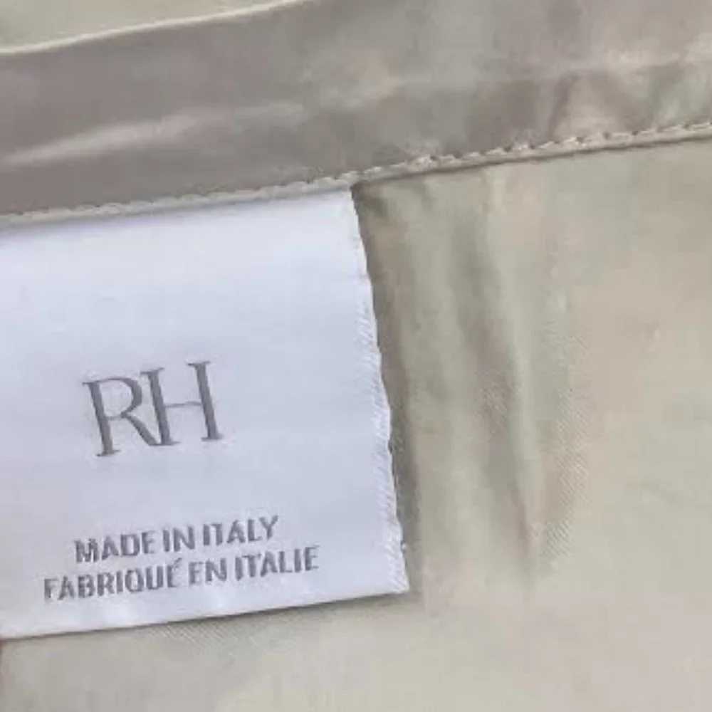 NEW!Restoration Hardware ITALIAN VINTAGE-WASHED 600 SATEEN KING Pillow SHAM DOVE